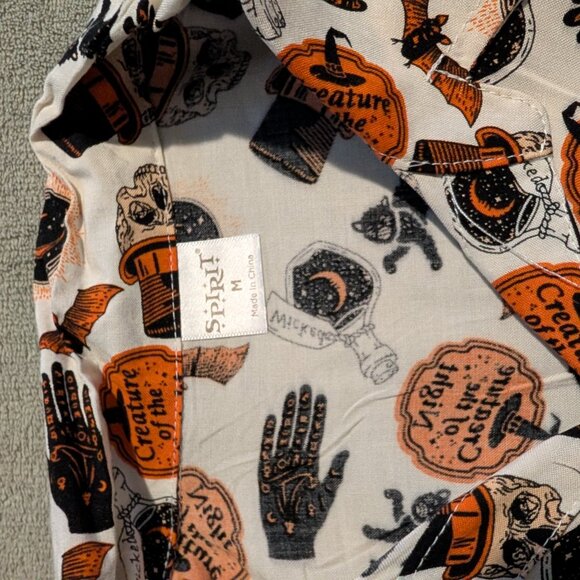 Halloween Print Button Up Shirt - Picture 2 of 3